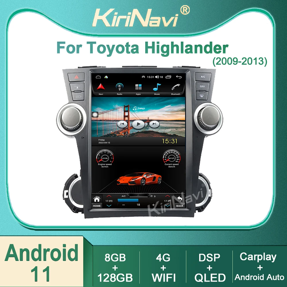 Автомагнитола Kirinavi для Toyota Highlander 2009-2013, Android 11, автомобильное радио, DVD, мультимедийный видеоплеер, стерео, автонавигация, GPS, 4G, DSP, Wi-Fi
Автомагнитола Kirinavi для Toyota Highlander 2009-2013, Android 11, автомобильное радио, DVD, мультимедийный видеоплеер, стерео, автонавигация, GPS, 4G, DSP, Wi-Fi