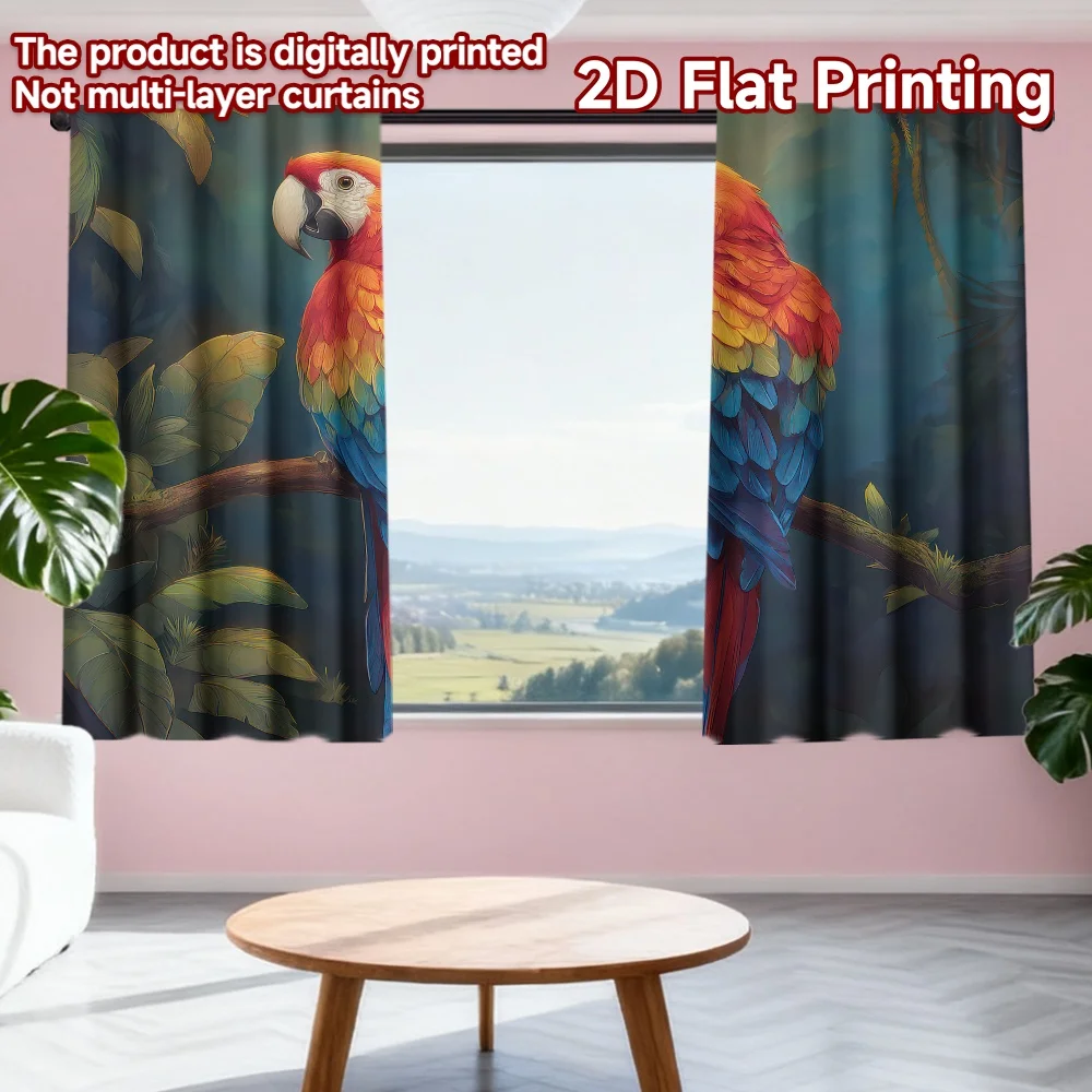 2D flat printing 2pcs Scene Curtains Colorful Parrot in Jungle Digital Printed Polyester Drapes Festive Holiday for Drapes for
2D flat printing 2pcs Scene Curtains Colorful Parrot in Jungle Digital Printed Polyester Drapes Festive Holiday for Drapes for