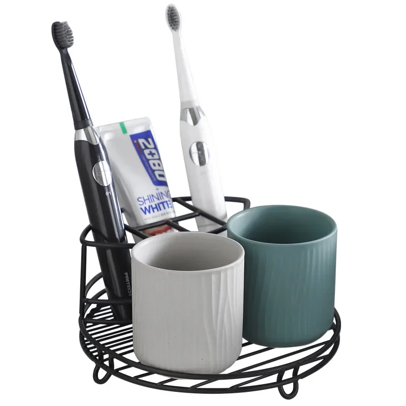 Nordic Household Ceramic Wash Cup Toothbrush Cup Tooth Cylinder Set Ceramic Mug for Toothbrush with Iron and Wood Stock Rack
Nordic Household Ceramic Wash Cup Toothbrush Cup Tooth Cylinder Set Ceramic Mug for Toothbrush with Iron and Wood Stock Rack