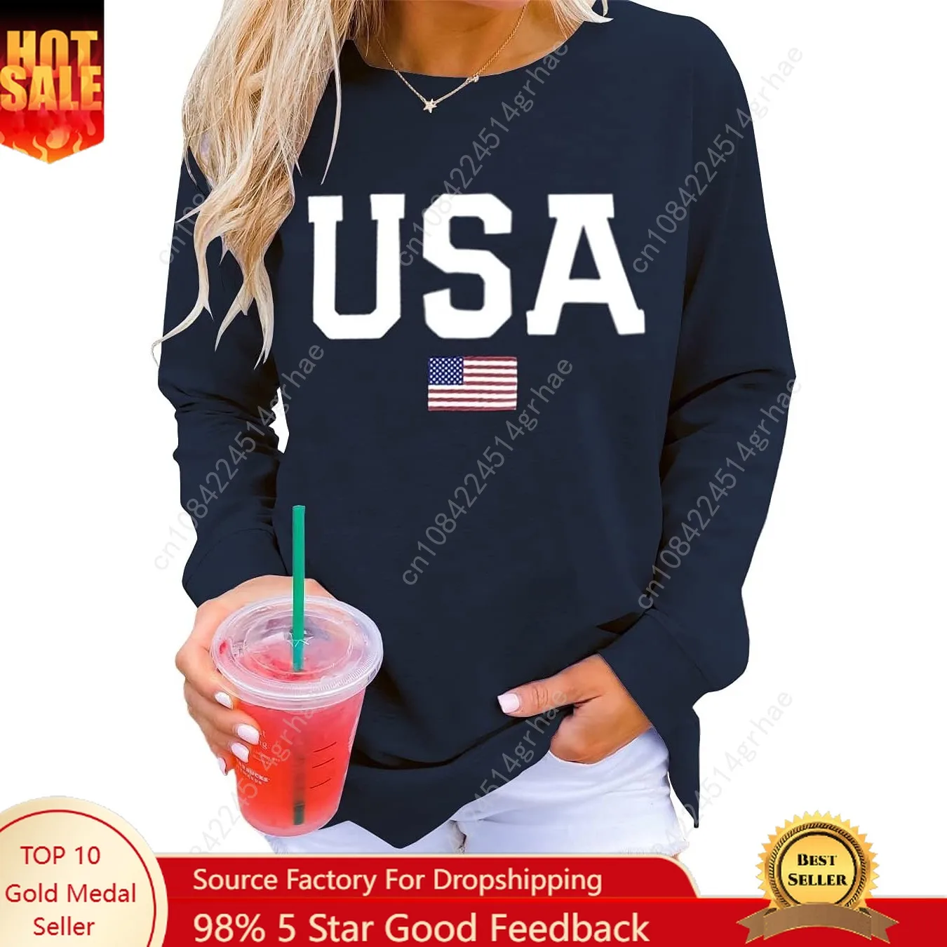 Dressmine Womens Casual Long Sleeve Graphic Tee Shirts Crew Neck Sweatshirts Pullover Tops for Women
Dressmine Womens Casual Long Sleeve Graphic Tee Shirts Crew Neck Sweatshirts Pullover Tops for Women