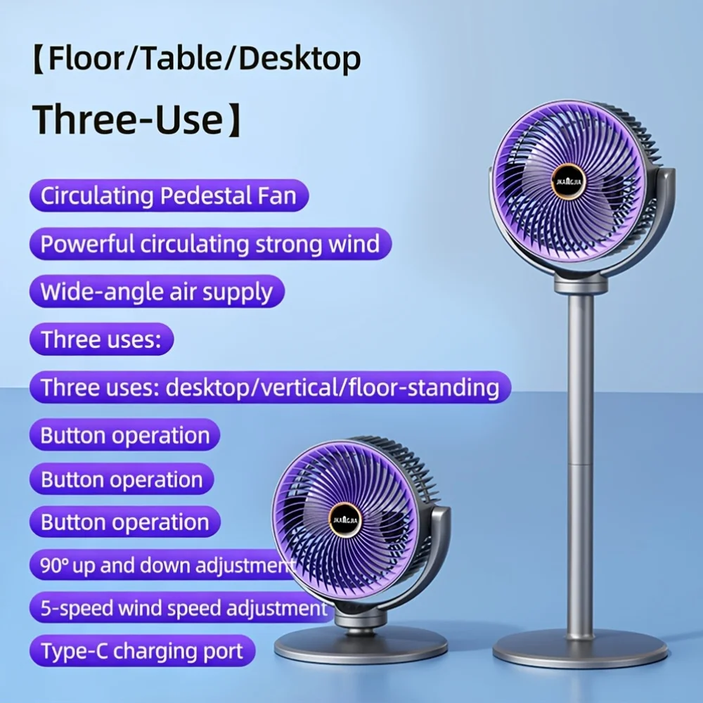Speed Flexible Electric Fan, Air Circulation Fan, Remote Control Voice Table Standing Dual-Use, High Wind Power Household Vertic
Speed Flexible Electric Fan, Air Circulation Fan, Remote Control Voice Table Standing Dual-Use, High Wind Power Household Vertic
