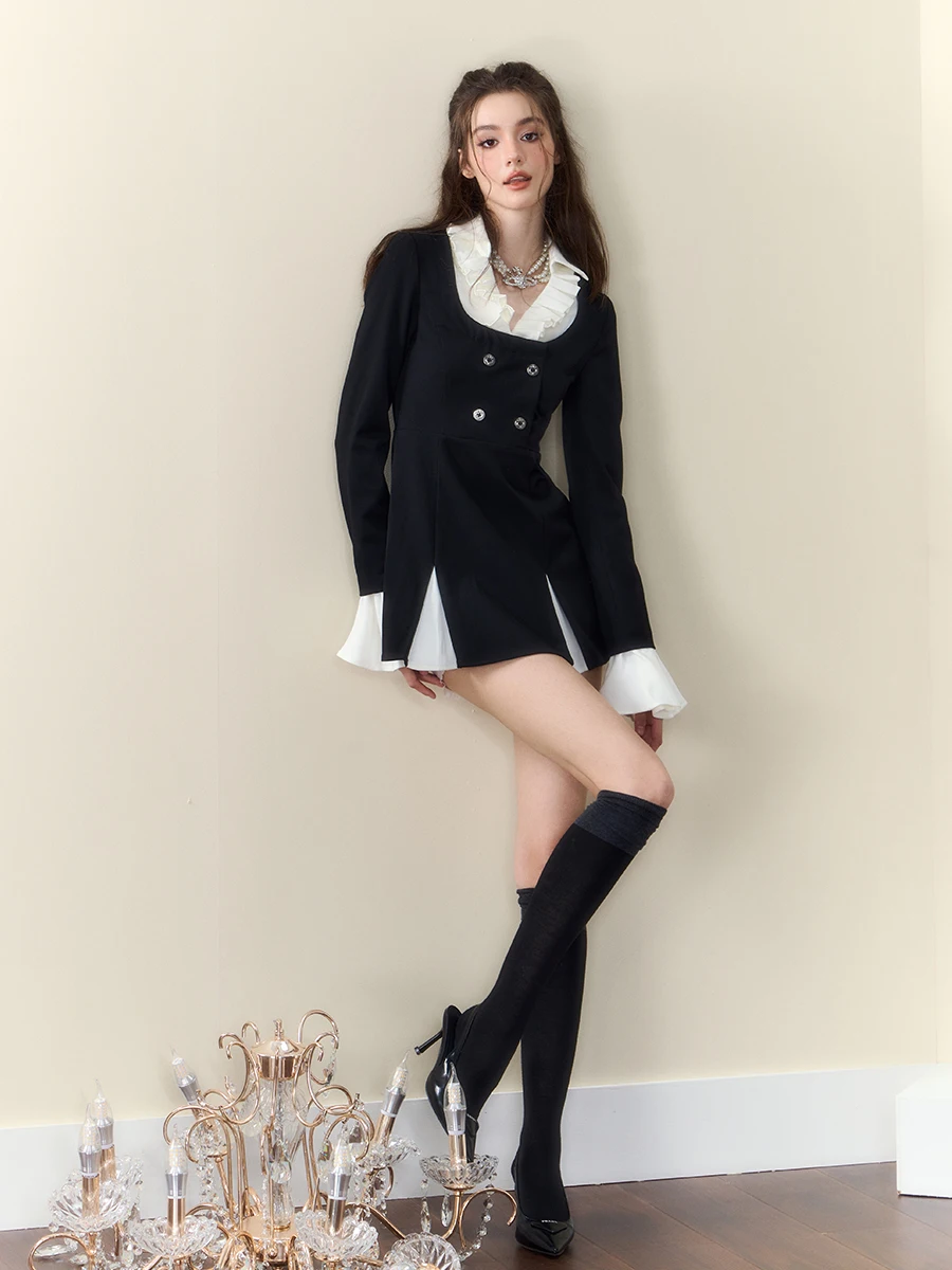 OBGD Pure Desire Korean Sle Long Sve Bla Dr Women's A-Line Skirt Waist-Cinching Autumn Winter New Faion Dr
OBGD Pure Desire Korean Sle Long Sve Bla Dr Women's A-Line Skirt Waist-Cinching Autumn Winter New Faion Dr