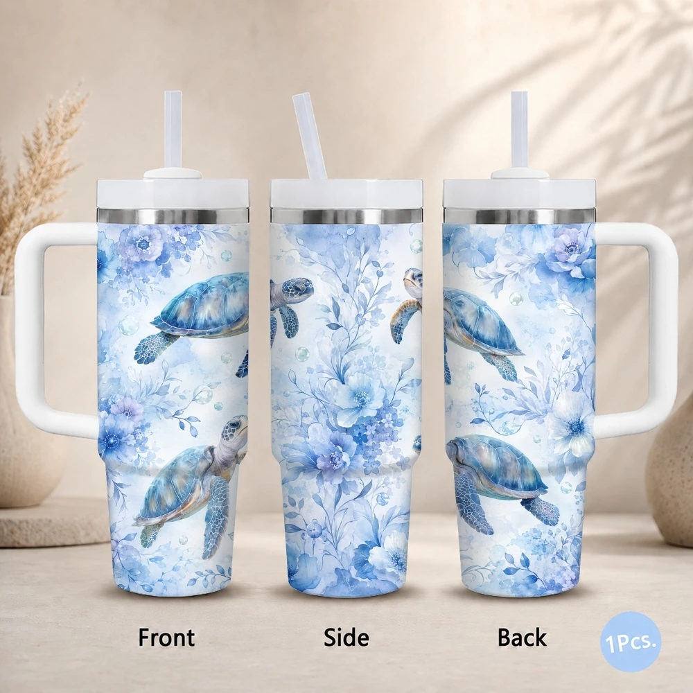 Marine Animal Turtle Vacuum Flasks 40oz Thermal Stainless Steel Tumbler with Handle Straw Leakproof Mug
Marine Animal Turtle Vacuum Flasks 40oz Thermal Stainless Steel Tumbler with Handle Straw Leakproof Mug