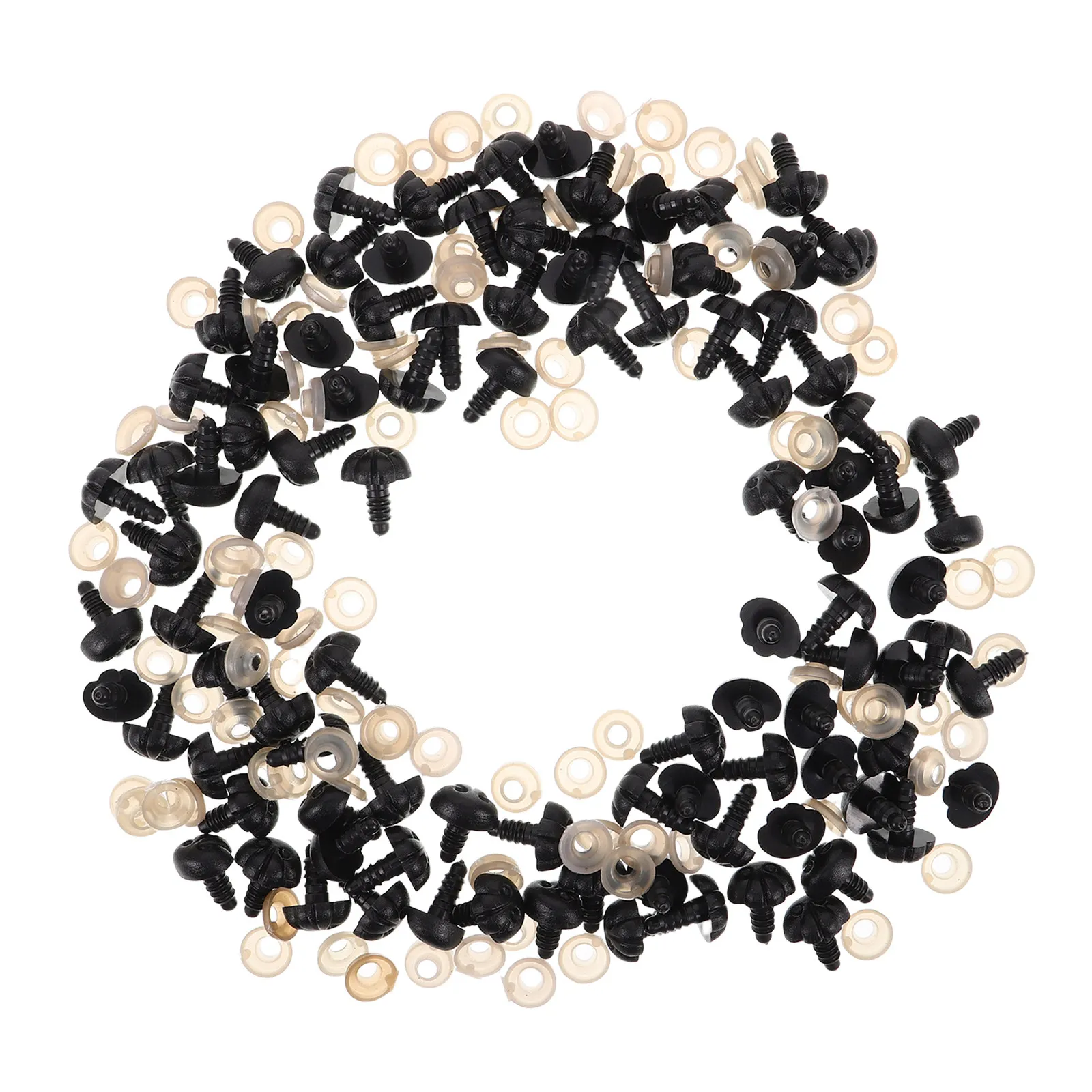 100 Sets Black Plastic Safety Nose Craft Dog Nose with Washers for Amigurumi Crochet Puppet Bear Stuffed Animal Making
100 Sets Black Plastic Safety Nose Craft Dog Nose with Washers for Amigurumi Crochet Puppet Bear Stuffed Animal Making