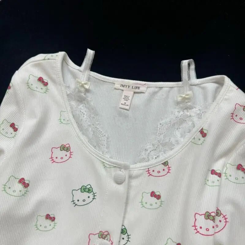 Sanrios Hello Kittys Pajamas Creative Cartoon New Style Home Wear Fashion Comfortable Hot Sale Ins Long Sleeve Suit Sweet Girl
Sanrios Hello Kittys Pajamas Creative Cartoon New Style Home Wear Fashion Comfortable Hot Sale Ins Long Sleeve Suit Sweet Girl