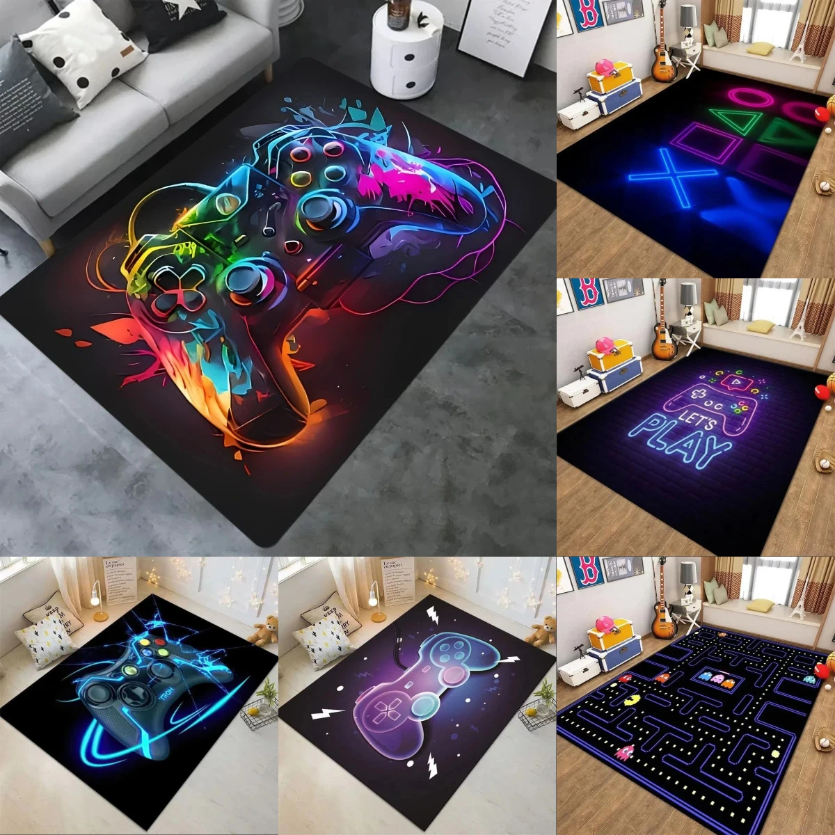 3D Gaming Room Carpet Controller Design Rug for Living Room Bedroom Modern Colorful Decor Non-slip Kitchen Balcony Floor Mat
3D Gaming Room Carpet Controller Design Rug for Living Room Bedroom Modern Colorful Decor Non-slip Kitchen Balcony Floor Mat