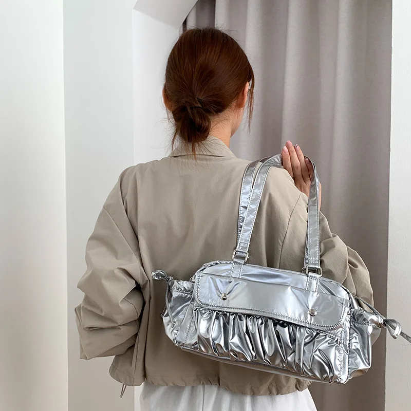 Women Shoulder Bag Crossbody Fashion Casual New Oxford Cloth Nylon Pleated Versatile Large Capacity Simple Canvas Artistic Hand
Women Shoulder Bag Crossbody Fashion Casual New Oxford Cloth Nylon Pleated Versatile Large Capacity Simple Canvas Artistic Hand