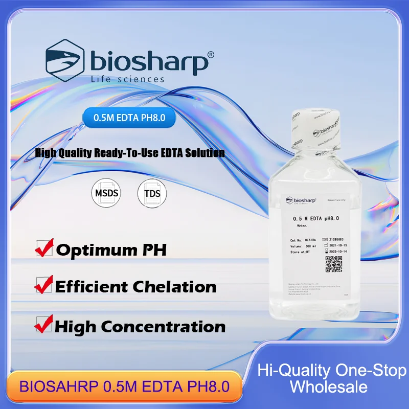 BIOSHARP 0,5M EDTA PH 8.0 Решение для черепания магниевых ионов в молекулярной биологии Оригинальный продукт
BIOSHARP 0,5M EDTA PH 8.0 Решение для черепания магниевых ионов в молекулярной биологии Оригинальный продукт
