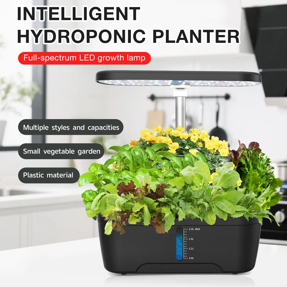 6 Holes Hydroponics Growing System Indoor Soilless Vegetable Fruit Herb Planter with LED Grow Light Smarts Water Pump Automatic
6 Holes Hydroponics Growing System Indoor Soilless Vegetable Fruit Herb Planter with LED Grow Light Smarts Water Pump Automatic