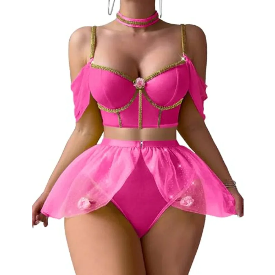 Mixxmix Lingerie Sets for Women Sexy Princess Costumes Cosplay Outfits Halloween Lingerie Roleplay with Bra and Panty
Mixxmix Lingerie Sets for Women Sexy Princess Costumes Cosplay Outfits Halloween Lingerie Roleplay with Bra and Panty
