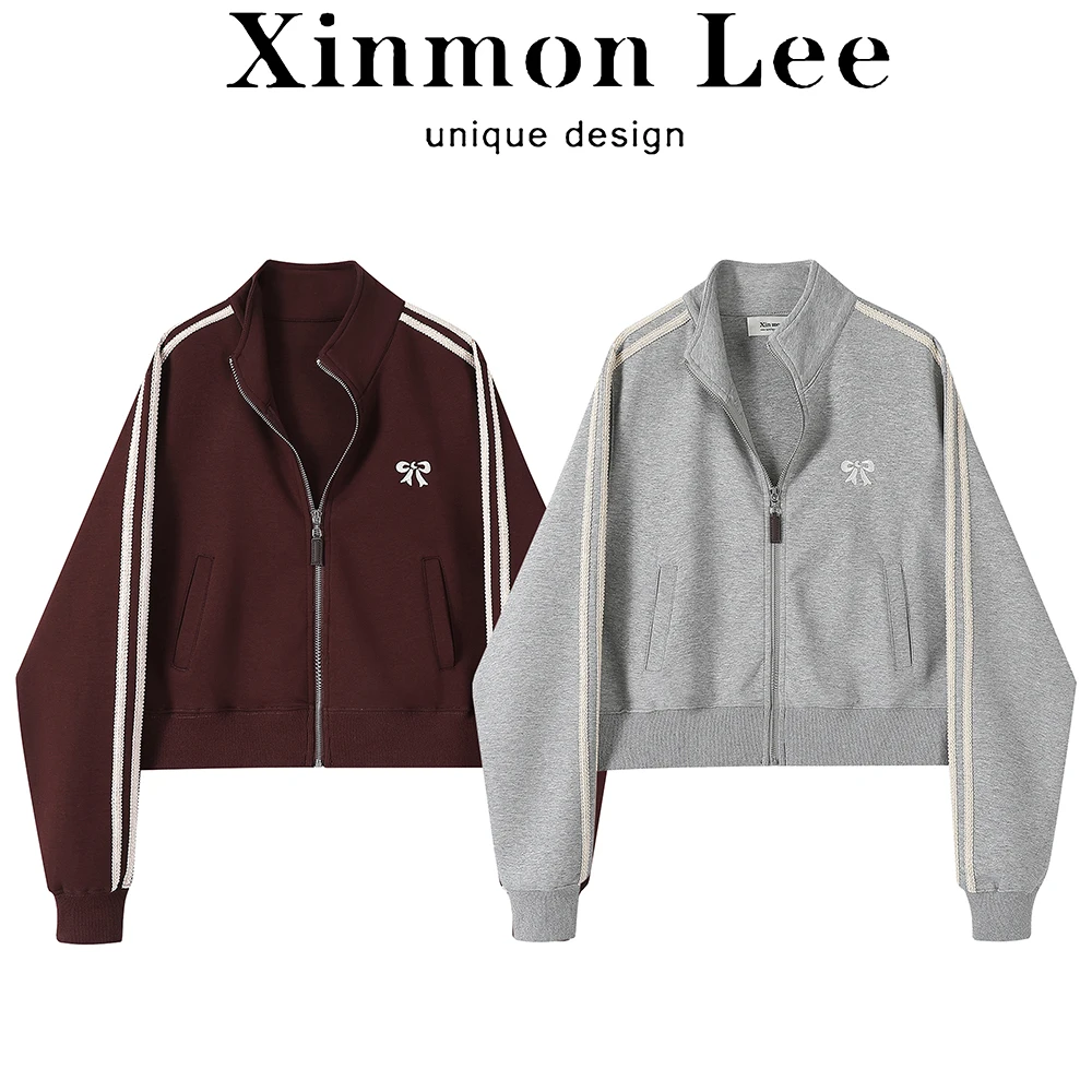 Sweet Hot Girl Casual Striped Short Sweatshirt Women's Autumn Stand Collar Zipper Loose Jacket Fashion Female Clothes
Sweet Hot Girl Casual Striped Short Sweatshirt Women's Autumn Stand Collar Zipper Loose Jacket Fashion Female Clothes