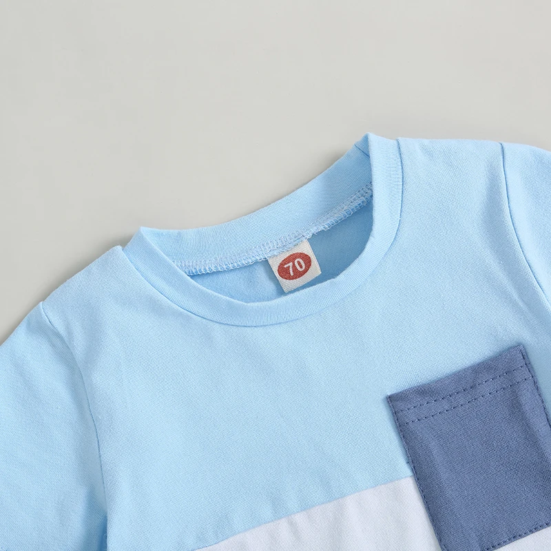 Toddler Boys Clothes Baby Boy Outfits Summer Short Sleeve Contrast Color Shirt Top Solid Drawstring Shorts Set
Toddler Boys Clothes Baby Boy Outfits Summer Short Sleeve Contrast Color Shirt Top Solid Drawstring Shorts Set