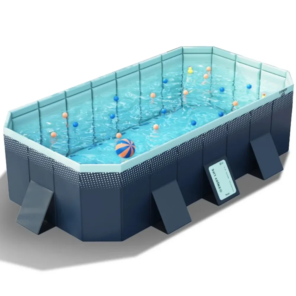 Modern Foldable Swimming Pool, Large Non-Inflatable Adults Kids Outdoor Pools, 113" x 66" x 20"
Modern Foldable Swimming Pool, Large Non-Inflatable Adults Kids Outdoor Pools, 113" x 66" x 20"