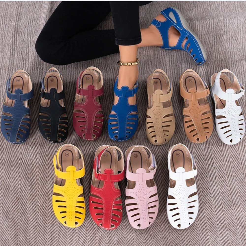 Новые женские сандалии большого размера с полым каблуком на танкетке одной линии и противоскользящим дизайном в римском стиле.
Новые женские сандалии большого размера с полым каблуком на танкетке одной линии и противоскользящим дизайном в римском стиле.