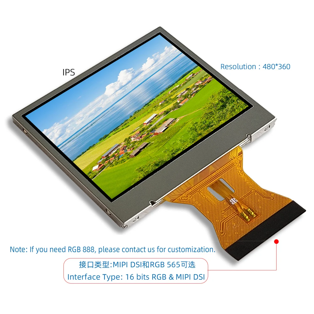 2 Inch TFT LCD Display Module 16M IPS Full Viewing HD 480*360 ST7701S Driver IC MIPI RGB Interface LCD Screen Modules
2 Inch TFT LCD Display Module 16M IPS Full Viewing HD 480*360 ST7701S Driver IC MIPI RGB Interface LCD Screen Modules