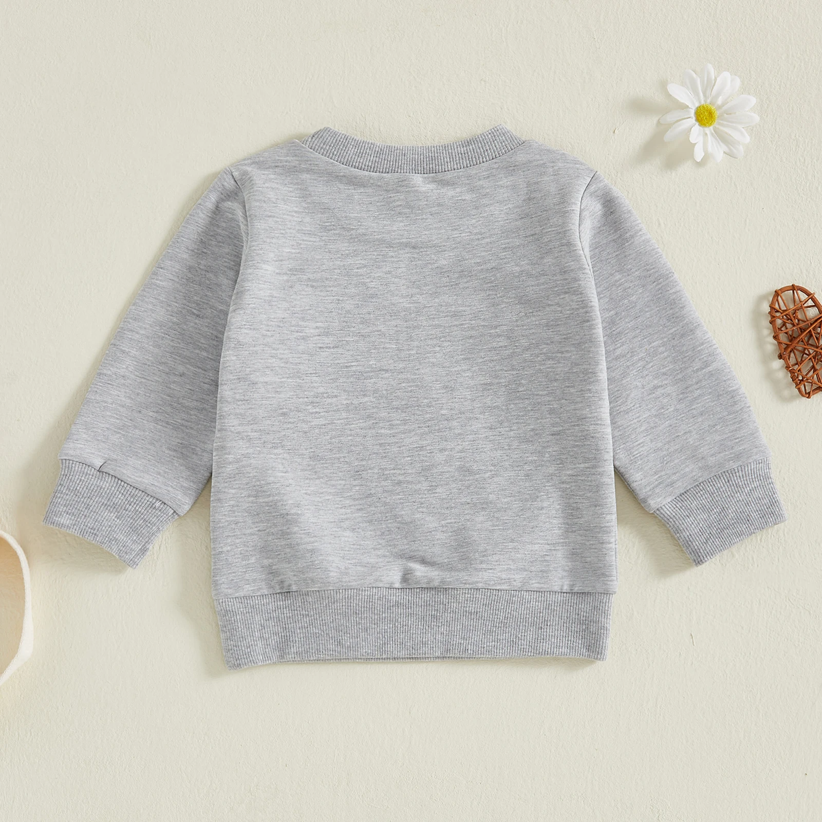 Толстовка для маленьких мальчиков и девочек от 0 до 3 лет, пуловер с круглым вырезом и вышивкой в виде букв, топы, повседневная зимне-осенняя одежда 
Толстовка для маленьких мальчиков и девочек от 0 до 3 лет, пуловер с круглым вырезом и вышивкой в виде букв, топы, повседневная зимне-осенняя одежда