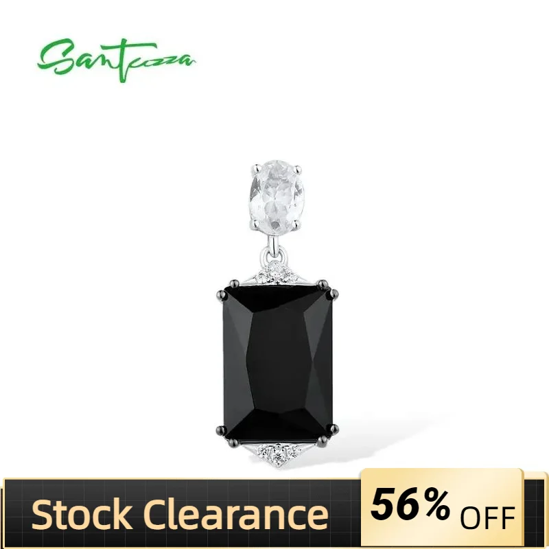 SANTUZZA Серебряный кулон для женщин из натуральной 925 стерлингового серебра сверкающий черное стекло Простой повседневный износ вечерние модные ювелирные украшения
SANTUZZA Серебряный кулон для женщин из натуральной 925 стерлингового серебра сверкающий черное стекло Простой повседневный износ вечерние модные ювелирные украшения