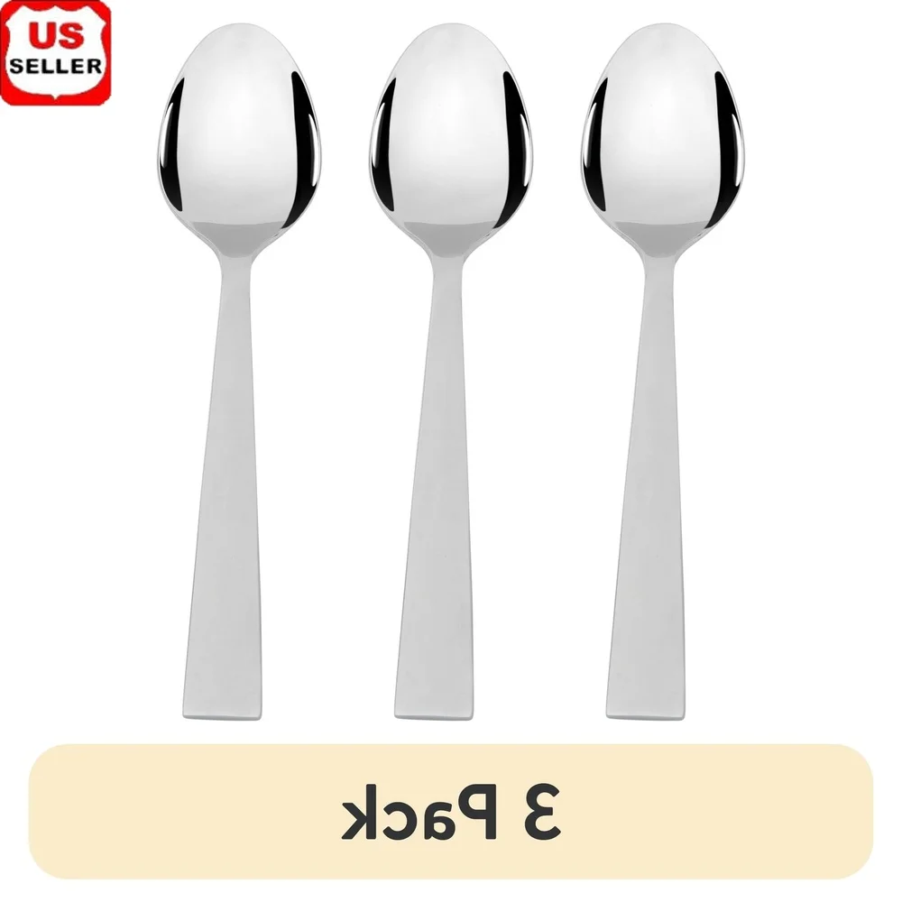3 Pack Stainless Steel Teaspoons Set Comfortable Grip Dish Washer Safe Adult Cutlery Kitchen Essential Silver Finish
3 Pack Stainless Steel Teaspoons Set Comfortable Grip Dish Washer Safe Adult Cutlery Kitchen Essential Silver Finish