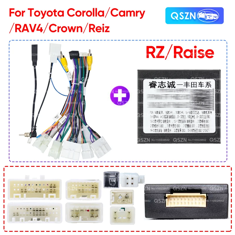 Для Toyota Corolla/Camry/RAV4/Crown/Reiz кабель 16-контактный разъем жгут проводов питания повысить CANBUS декодер адаптер Android радио
Для Toyota Corolla/Camry/RAV4/Crown/Reiz кабель 16-контактный разъем жгут проводов питания повысить CANBUS декодер адаптер Android радио
