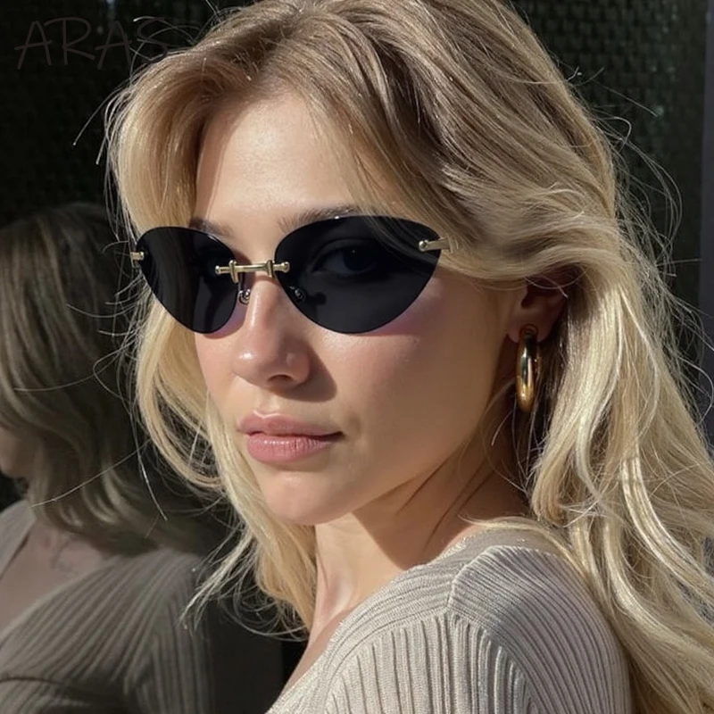 Rimless Cat Eye Sunglasses Women 2025 Luxury Brand UV400 Outdoor Sun Glasses Fashion Metal Frame Eyewear For Ladies Sexy Shades 
Rimless Cat Eye Sunglasses Women 2025 Luxury Brand UV400 Outdoor Sun Glasses Fashion Metal Frame Eyewear For Ladies Sexy Shades