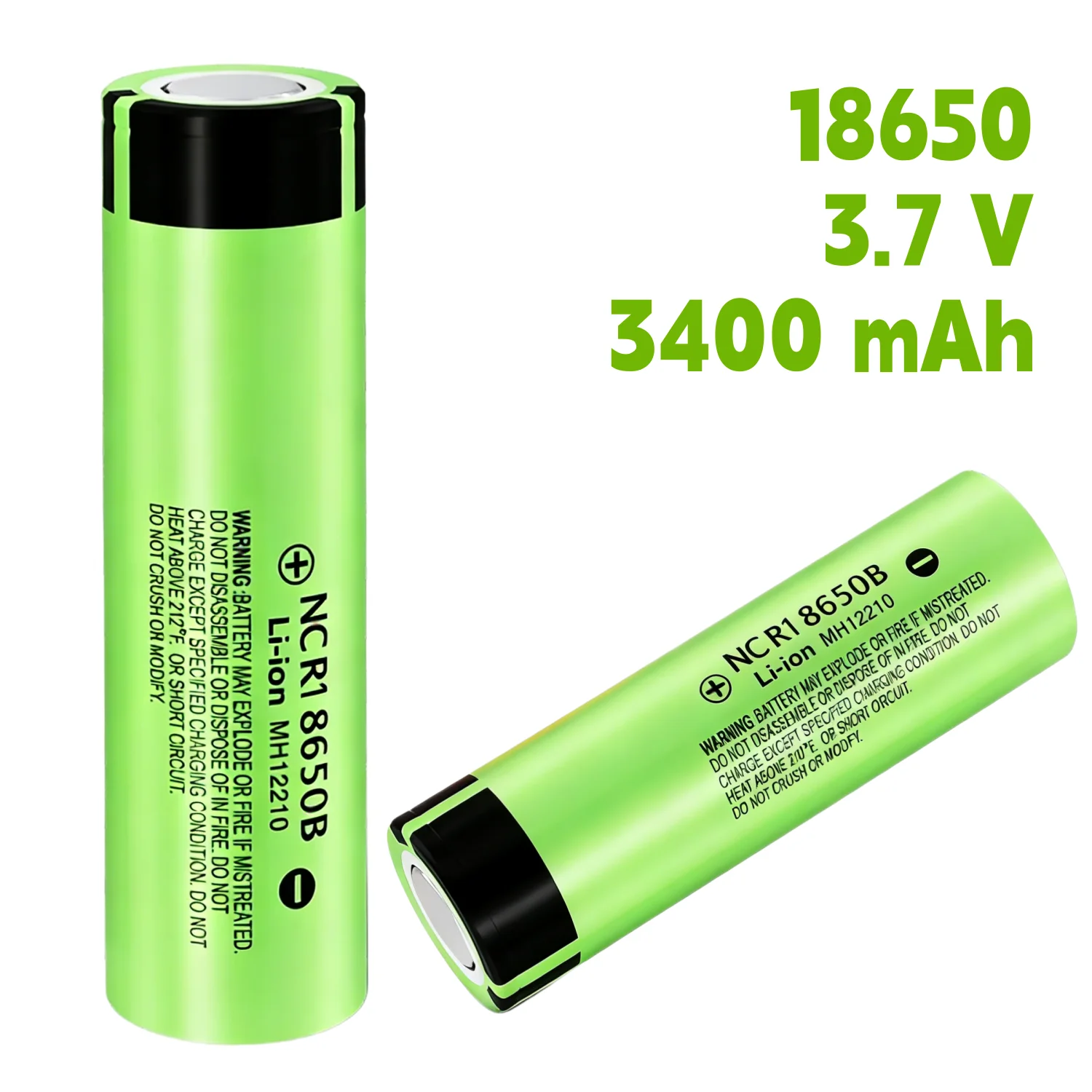 3.7V 3400mAh 18650 Batteries Rechargeable Long-Lasting High Capacity Lithium NCR18650B 34B Battery for Flashlights Power Tools
3.7V 3400mAh 18650 Batteries Rechargeable Long-Lasting High Capacity Lithium NCR18650B 34B Battery for Flashlights Power Tools