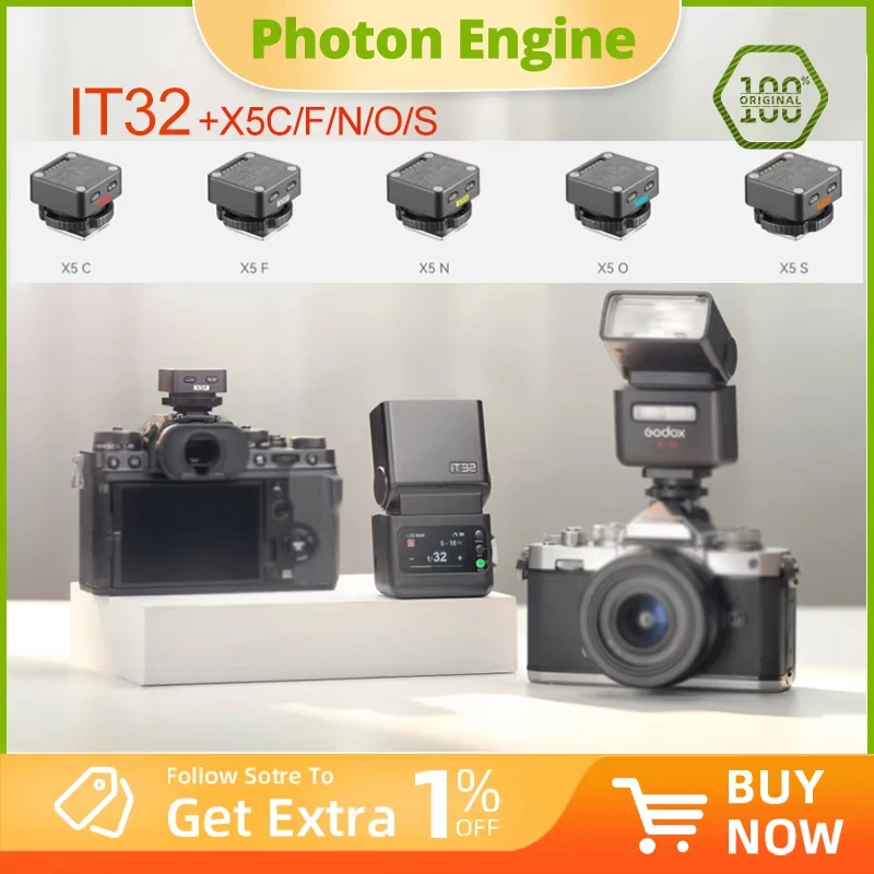 New Godox iT32&X5 iFlash Camera Flash C/N/S/F/O One System, TTL High-Speed Sync Mini Flash for Canon Sony Fujifilm Nikon Olympus
New Godox iT32&X5 iFlash Camera Flash C/N/S/F/O One System, TTL High-Speed Sync Mini Flash for Canon Sony Fujifilm Nikon Olympus