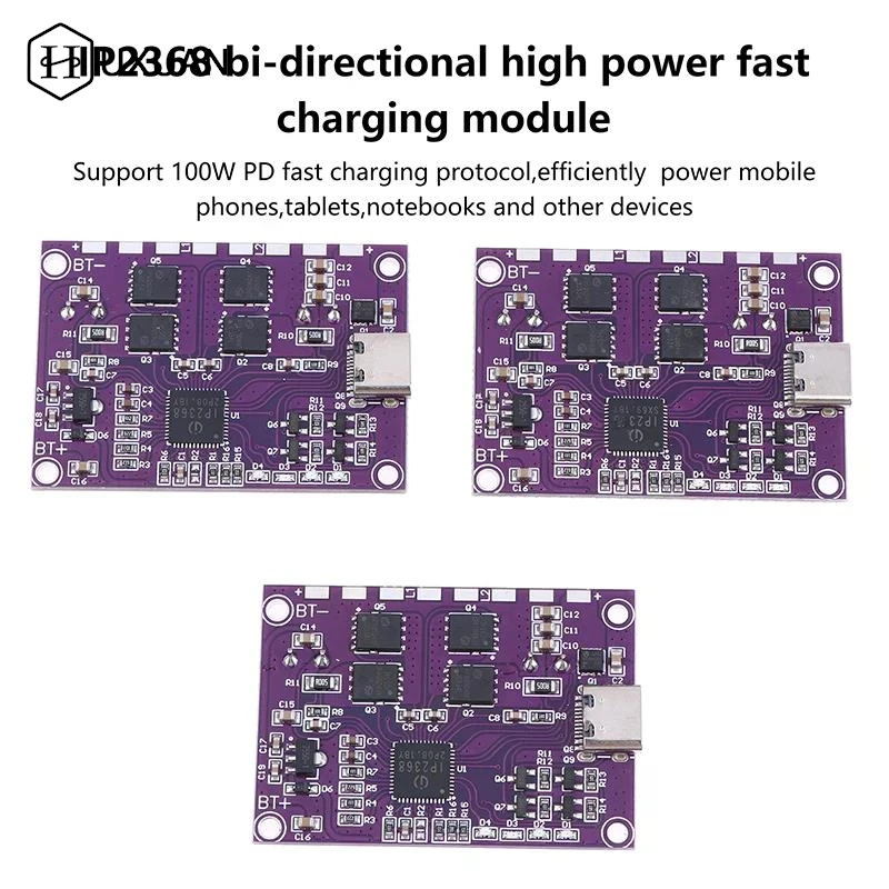 【New】IP2368 Bidirectional 100W Fast Charging Module Buck-Boost Type-c Interface Lithium Battery High-Power Charging Board
【New】IP2368 Bidirectional 100W Fast Charging Module Buck-Boost Type-c Interface Lithium Battery High-Power Charging Board