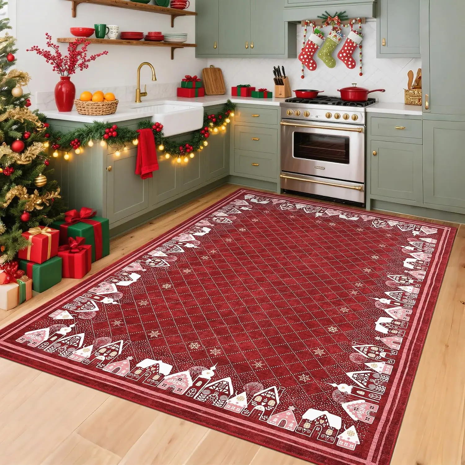 Christmas Area Rug for Bedroom Living Room Non Slip Large Dining Room Holiday Decor Throw Carpet Washable Rugs Xmas Decoration
Christmas Area Rug for Bedroom Living Room Non Slip Large Dining Room Holiday Decor Throw Carpet Washable Rugs Xmas Decoration