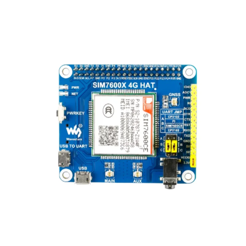1pcs Raspberry Pi 4 Model 3B SIM7600CE 4G Expansion Board 4G/3G/2G Communication GNSS Positioning
1pcs Raspberry Pi 4 Model 3B SIM7600CE 4G Expansion Board 4G/3G/2G Communication GNSS Positioning