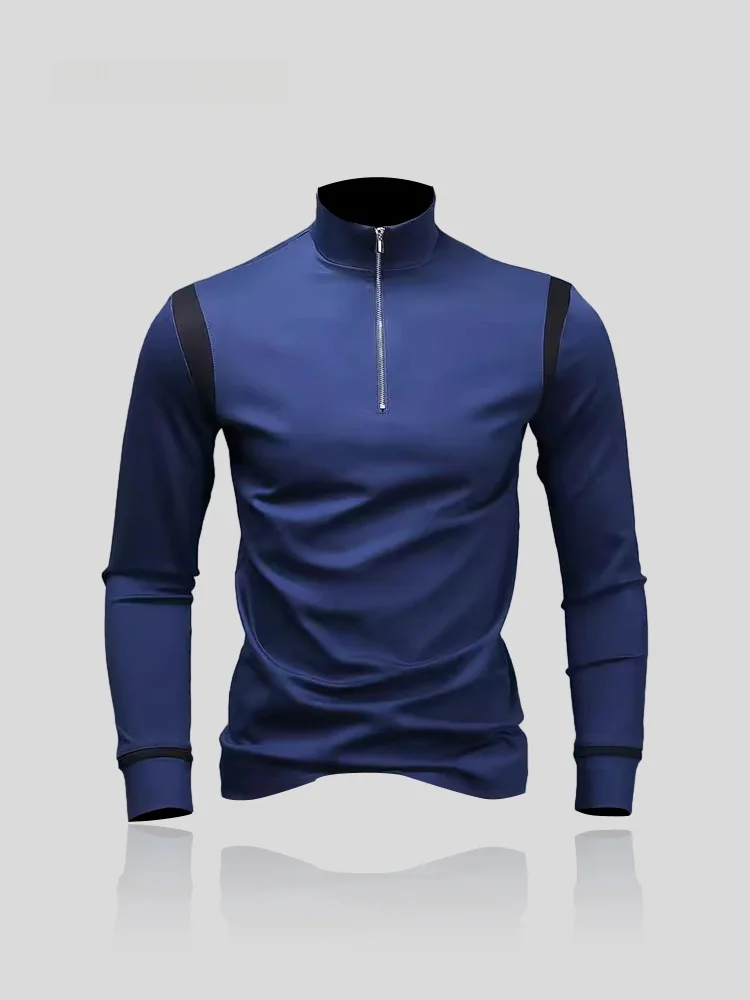 IT Zipper Long Sleeve Cotton Slim Fit Mid-Neck T-Shirt Men's Autumn Winter Base Layer Shirt Traditional Chinese Style
IT Zipper Long Sleeve Cotton Slim Fit Mid-Neck T-Shirt Men's Autumn Winter Base Layer Shirt Traditional Chinese Style