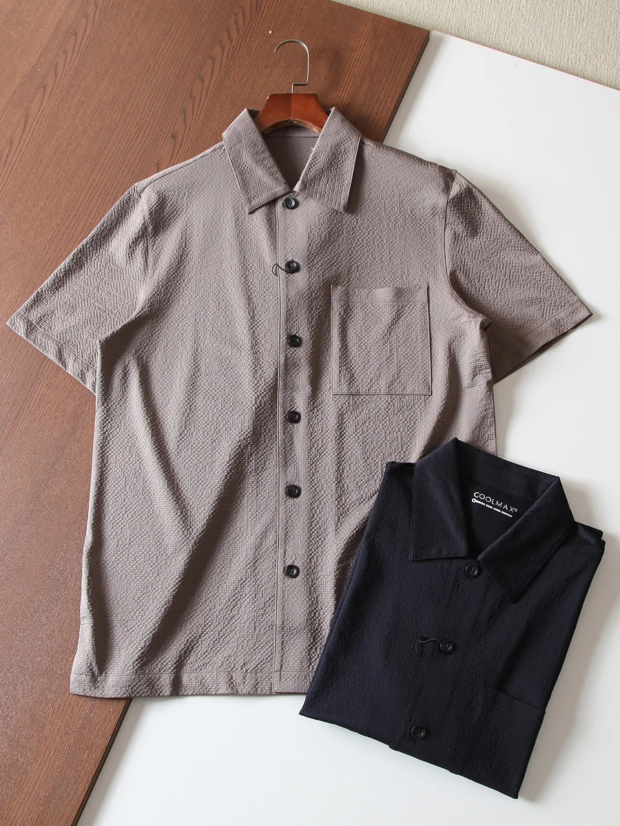 Cool Quick Dry Summer Men's Thin Casual Breathable Open Cardigan Short Sleeve Shirt Standard Fit Youth Popular Pure Color
Cool Quick Dry Summer Men's Thin Casual Breathable Open Cardigan Short Sleeve Shirt Standard Fit Youth Popular Pure Color