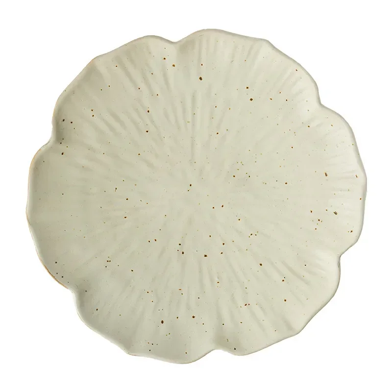 Japanese-style Coarse Pottery Flower-shaped Vegetable Handmade Lace Retro Styled Pasta Plate Breakfast Plate
Japanese-style Coarse Pottery Flower-shaped Vegetable Handmade Lace Retro Styled Pasta Plate Breakfast Plate