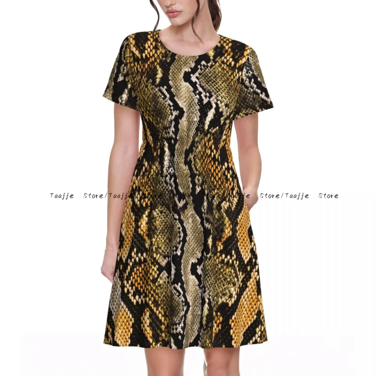 Elegant Women Dress Leopard Pattern Turn-down Collar Short Sleeve Body-Shaping Street Robe
Elegant Women Dress Leopard Pattern Turn-down Collar Short Sleeve Body-Shaping Street Robe