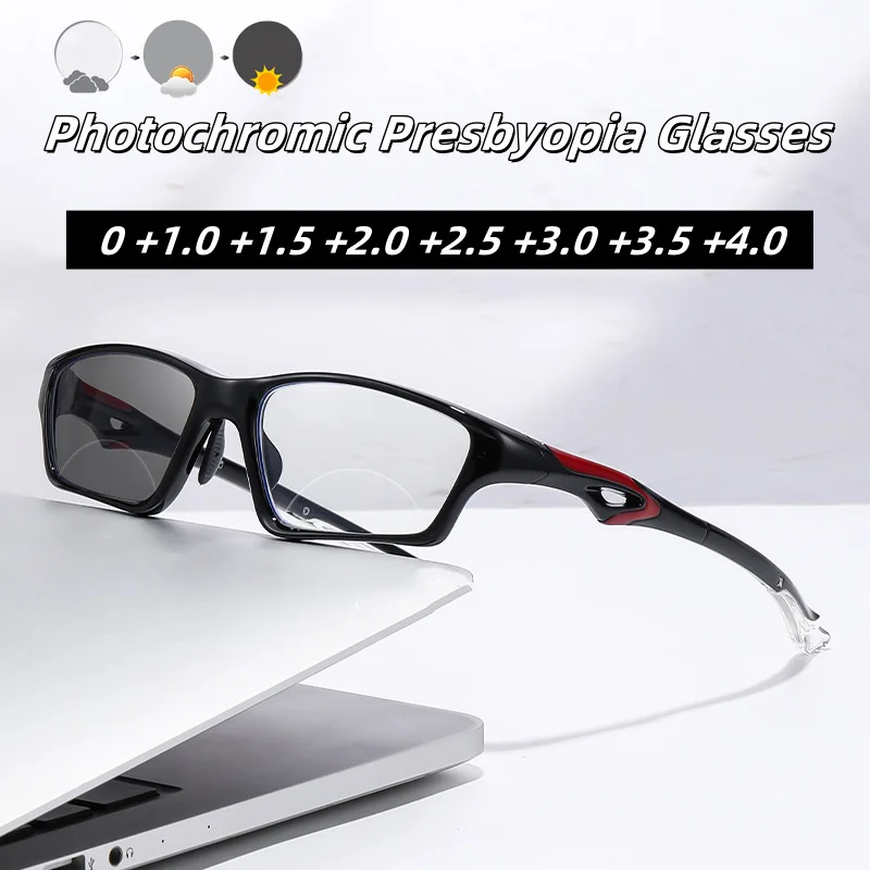 Sports Style Fashionable Photochromic Bifocal Presbyopia Glasses Blue Light Blocking Eye Protection Sports Anti-skid Unisex
Sports Style Fashionable Photochromic Bifocal Presbyopia Glasses Blue Light Blocking Eye Protection Sports Anti-skid Unisex