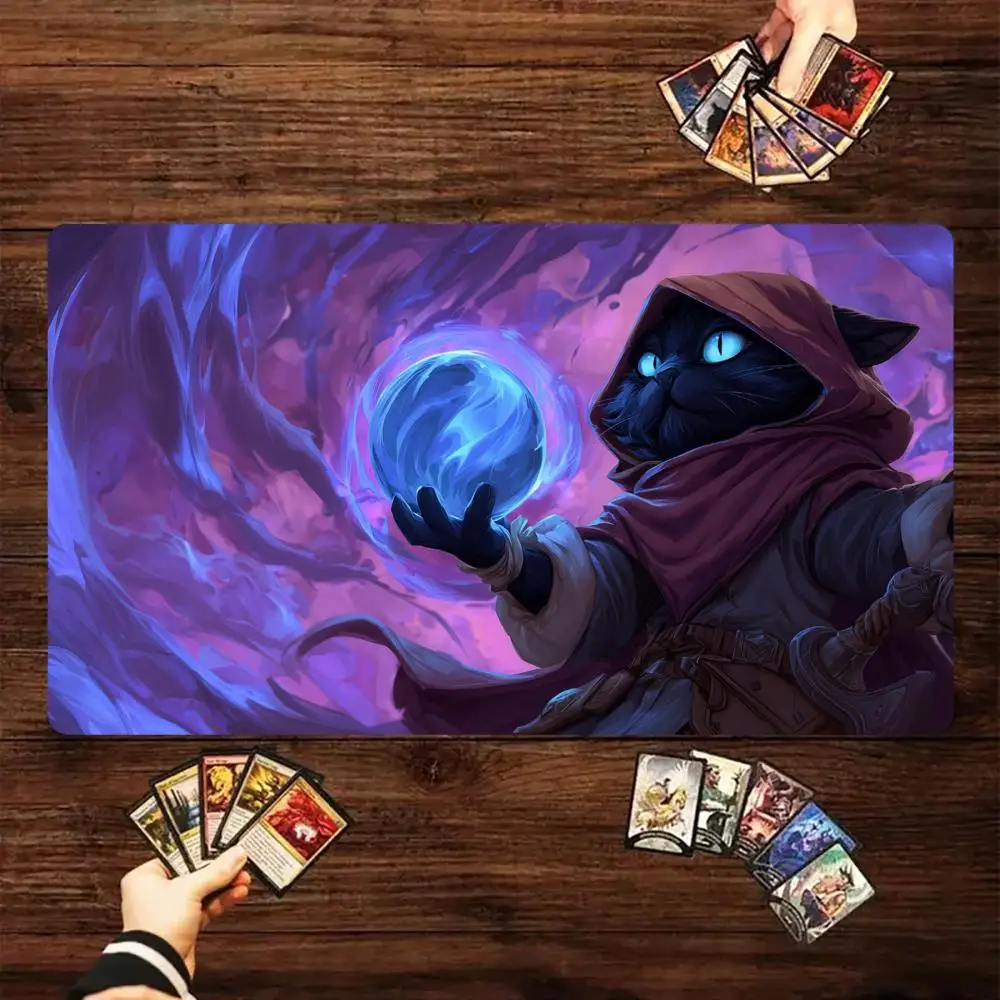 Magic black cat and crystal ball MTG Playmat Magic Card Battle Mat 35X60CM tapete magic mtg Non-Slip Durable Stitched Edge
Magic black cat and crystal ball MTG Playmat Magic Card Battle Mat 35X60CM tapete magic mtg Non-Slip Durable Stitched Edge