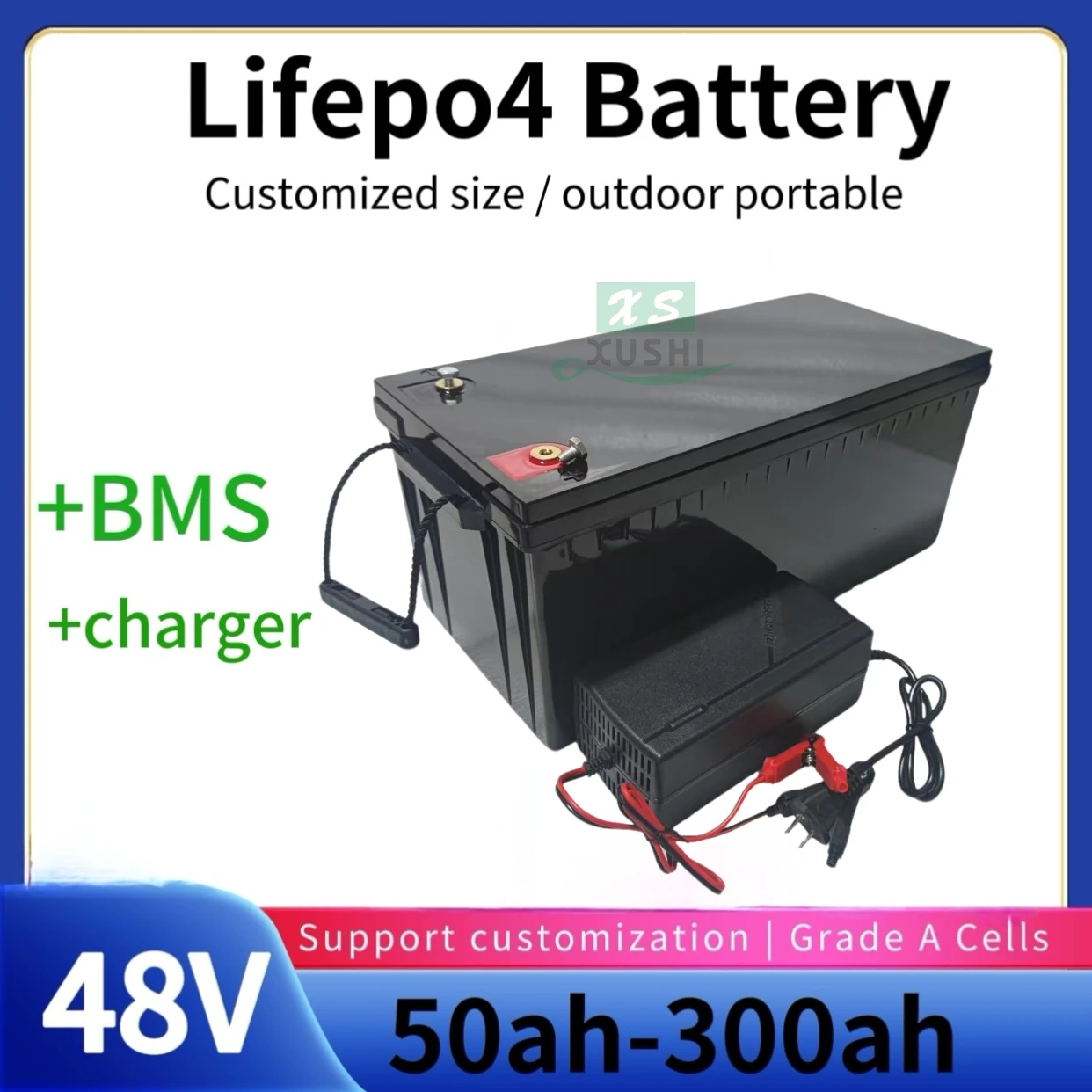 XS48V Lifepo4 литиевая батарея 50 Ач 100 Ач 150 Ач 200 Ач 300 Ач пакет Bluetooth Parellel для солнечной системы 3000 Вт 5000 Вт 6000 Вт инвертор 
XS48V Lifepo4 литиевая батарея 50 Ач 100 Ач 150 Ач 200 Ач 300 Ач пакет Bluetooth Parellel для солнечной системы 3000 Вт 5000 Вт 6000 Вт инвертор