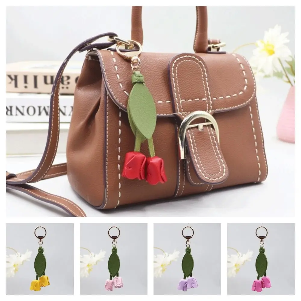Sweet Tulip Bag Pendant PU Leather Korean Style Car Key Chains Bag Charms Bag Match Accessories Fresh Backpack Decoration Lady
Sweet Tulip Bag Pendant PU Leather Korean Style Car Key Chains Bag Charms Bag Match Accessories Fresh Backpack Decoration Lady