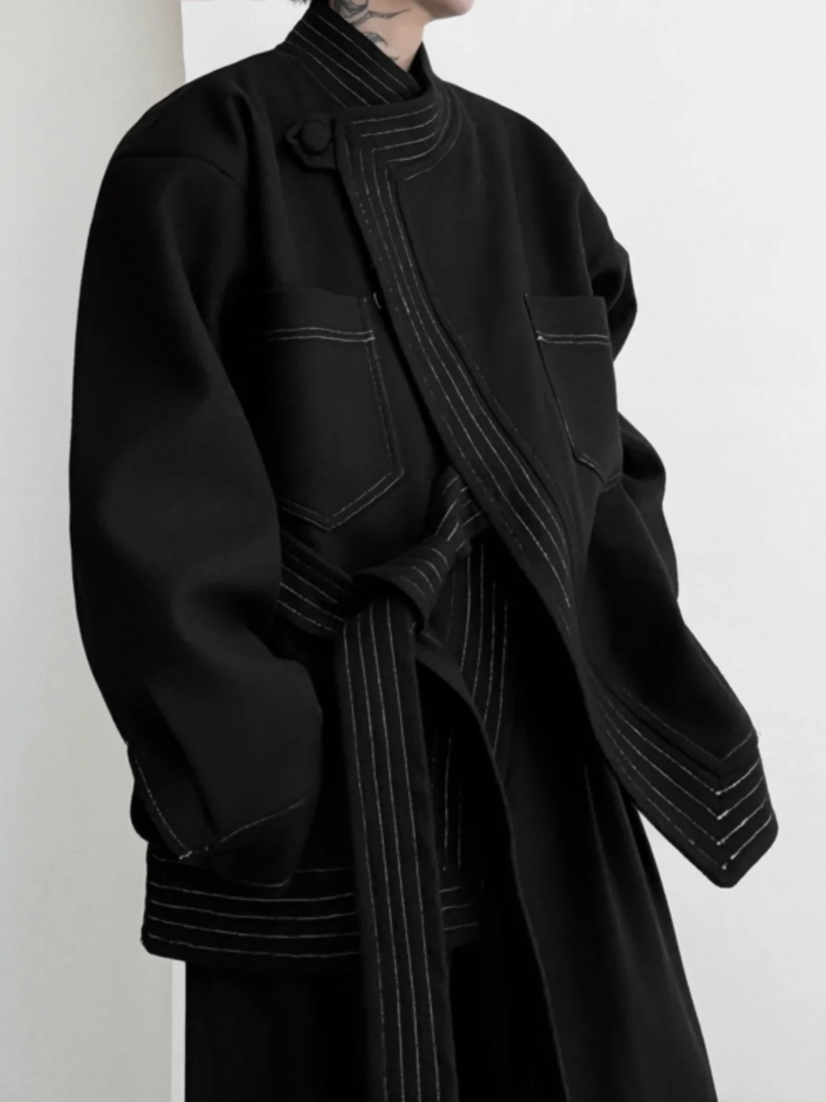 Свободная куртка унисекс с воротником-стойкой для осени и зимы, модное городское пальто в стиле кэжуал с однотонным дизайном
Свободная куртка унисекс с воротником-стойкой для осени и зимы, модное городское пальто в стиле кэжуал с однотонным дизайном