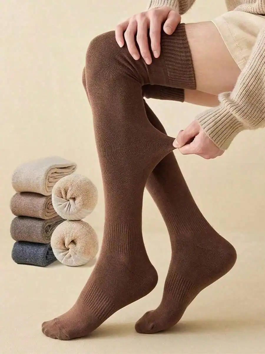 Over-the-Knee Thermal Socks for Women - Thick Knit, Stretchy, Warm Winter Solid Color
Over-the-Knee Thermal Socks for Women - Thick Knit, Stretchy, Warm Winter Solid Color