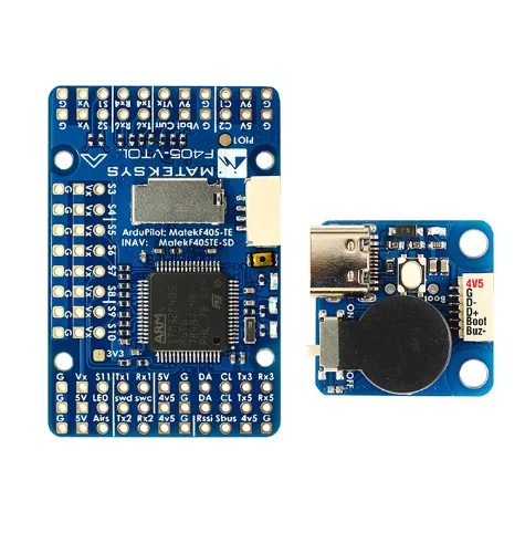Matek MATEKSYS F405-VTOL STM32F405RGT6 Контроллер полета Встроенный OSD Слот для карты MicroSD 2 ~ 6S для FPV RC s Multirotor
Matek MATEKSYS F405-VTOL STM32F405RGT6 Контроллер полета Встроенный OSD Слот для карты MicroSD 2 ~ 6S для FPV RC s Multirotor