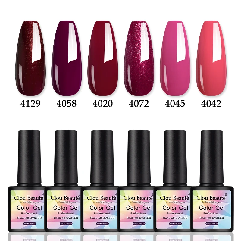 Clou Beaute 6pcs Wholesale Gel Nail Polish Set Pure Color Nail Kit Glitter Vernis Semi Permanent UV LED Nail Art Base Top Coat
Clou Beaute 6pcs Wholesale Gel Nail Polish Set Pure Color Nail Kit Glitter Vernis Semi Permanent UV LED Nail Art Base Top Coat