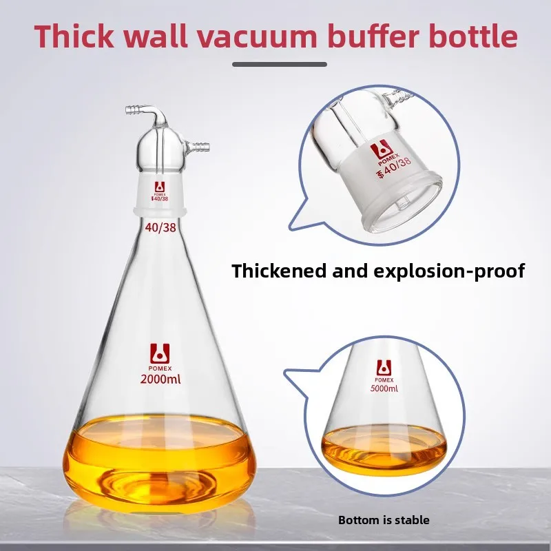 Thick Wall Glass Buffer Bottle Vacuum Pump High Borosilicate Liquid Trap Filter Flask Multi Models
Thick Wall Glass Buffer Bottle Vacuum Pump High Borosilicate Liquid Trap Filter Flask Multi Models
