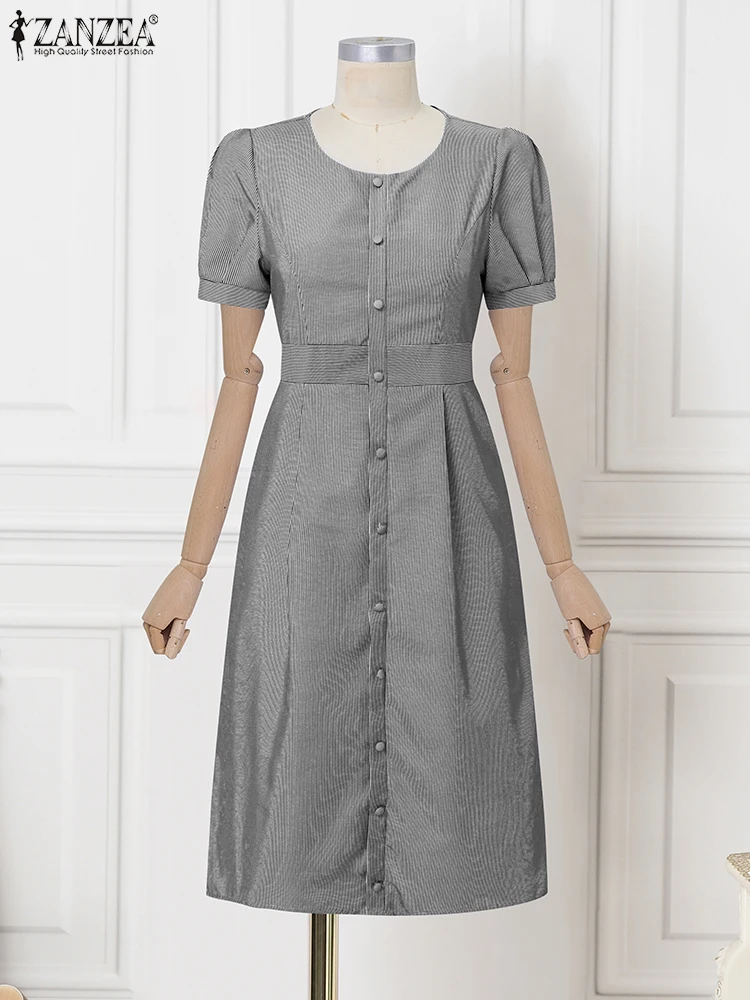 Casual Fashion Shirts Dress Women Loose Solid Color Office Sundress A-Line Short Sleeve Robe Button Vestido ZANZEA 2025
Casual Fashion Shirts Dress Women Loose Solid Color Office Sundress A-Line Short Sleeve Robe Button Vestido ZANZEA 2025