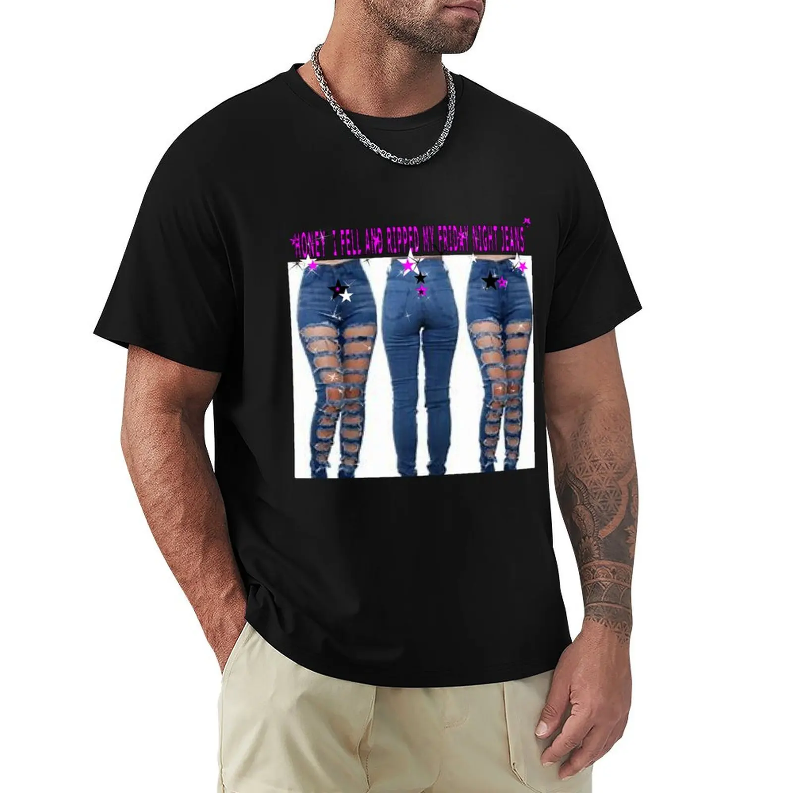 Going to a rave so had to rip my jeans T-Shirt graphics vintage anime shirt Men's cotton t-shirt
Going to a rave so had to rip my jeans T-Shirt graphics vintage anime shirt Men's cotton t-shirt