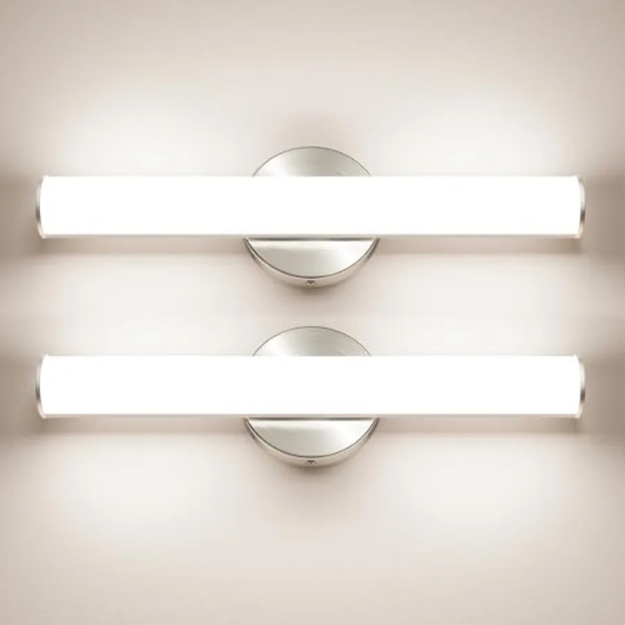 2 Pack LED Vanity Light Bar for Bathroom, Dimmable Bathroom Light Fixtures 17.3inch 12W 1200LM Over Mirror Lighting Fixture Wal
2 Pack LED Vanity Light Bar for Bathroom, Dimmable Bathroom Light Fixtures 17.3inch 12W 1200LM Over Mirror Lighting Fixture Wal
