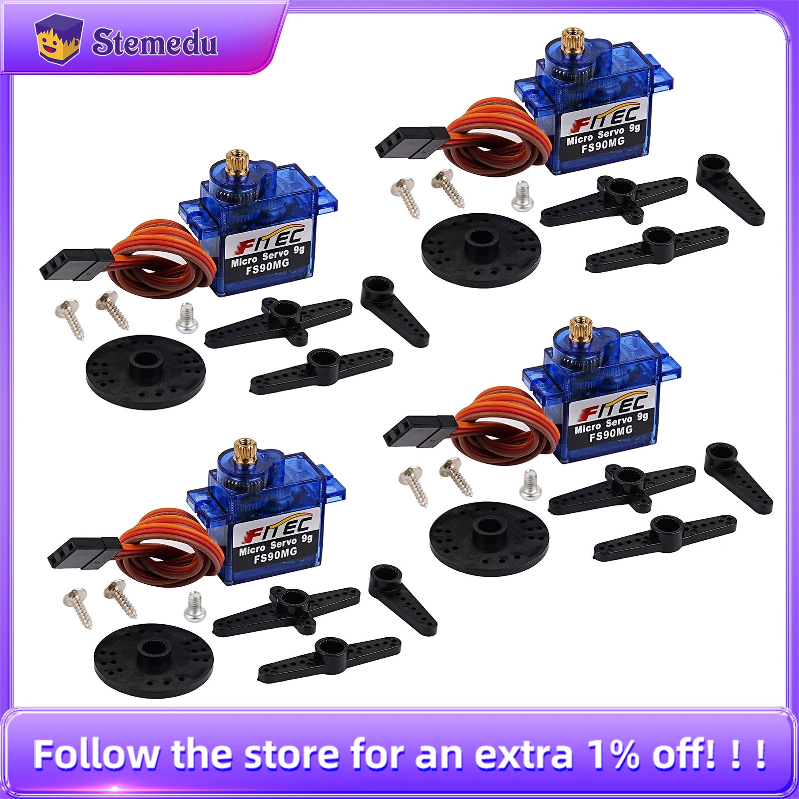 1/2/4/10/50/100 шт. Feetech микро сервопривод FS90MG 1,8 кг/см крутящий момент 6 В металлическая шестерня аналоговый 9 г мини серводвигатель для сервоприводов радиоуправляемых самолетов
1/2/4/10/50/100 шт. Feetech микро сервопривод FS90MG 1,8 кг/см крутящий момент 6 В металлическая шестерня аналоговый 9 г мини серводвигатель для сервоприводов радиоуправляемых самолетов