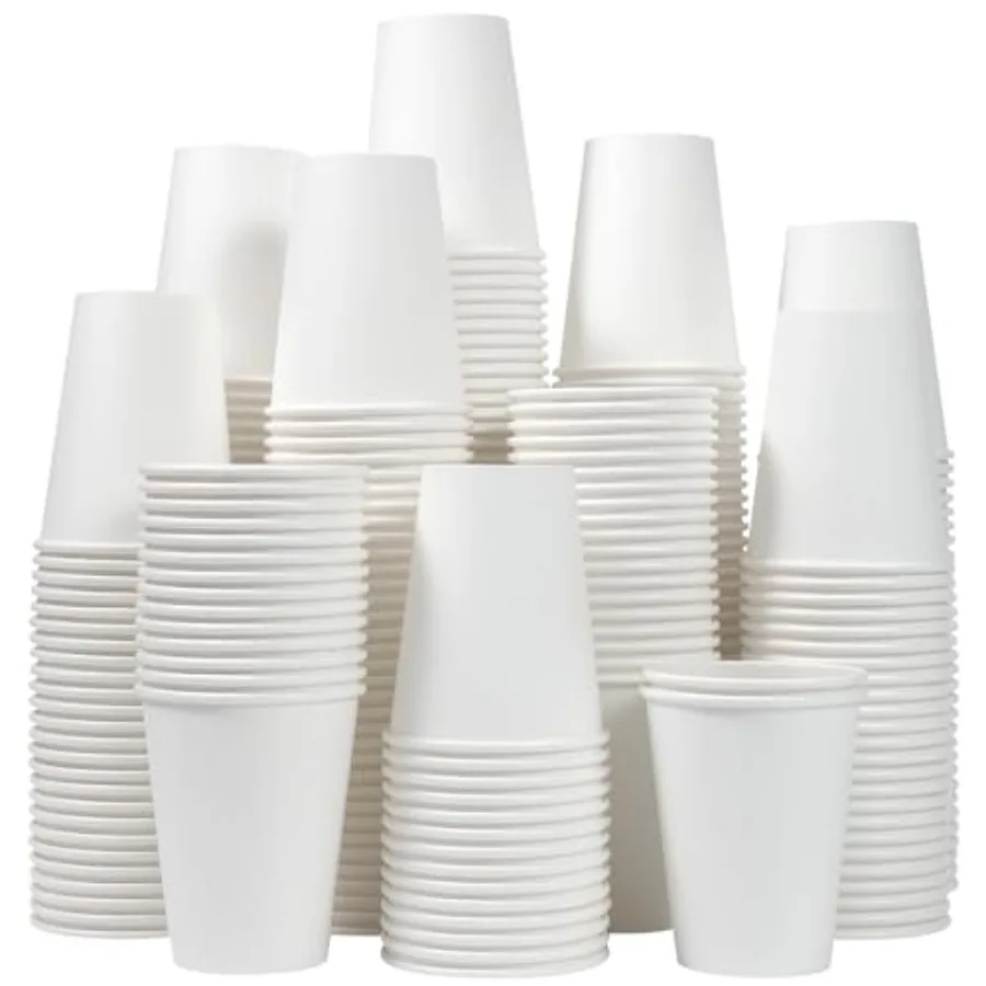 300 Count - 12 oz Paper Coffee Cups, Disposable Coffee Cups 12 oz, Thickened White Paper Cups for Hot or Cold Beverage, Home, O
300 Count - 12 oz Paper Coffee Cups, Disposable Coffee Cups 12 oz, Thickened White Paper Cups for Hot or Cold Beverage, Home, O
