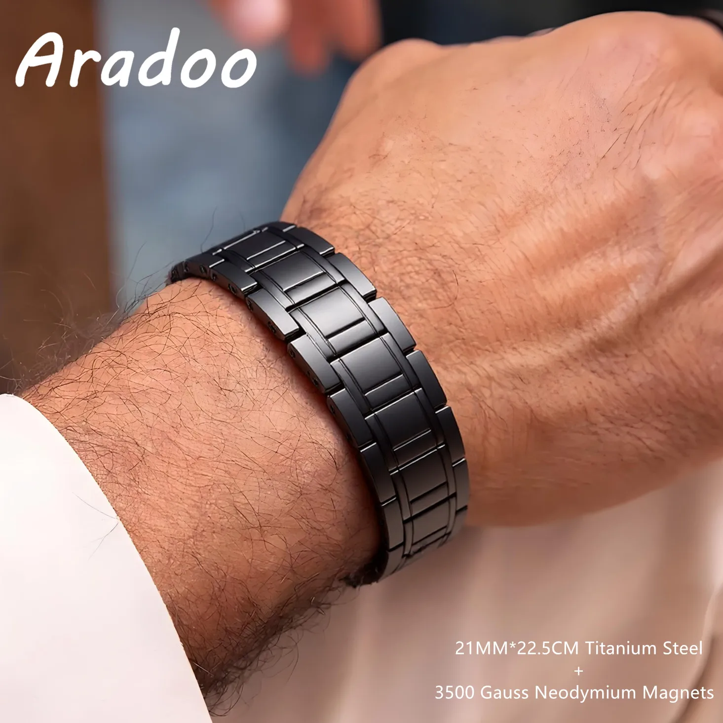 ARADOO Titanium Steel Magnetic Therapy Bracelet with 3X Ultra-Strength Neodymium Magnets Adjustable Link Wristband Jewelry Gifts
ARADOO Titanium Steel Magnetic Therapy Bracelet with 3X Ultra-Strength Neodymium Magnets Adjustable Link Wristband Jewelry Gifts