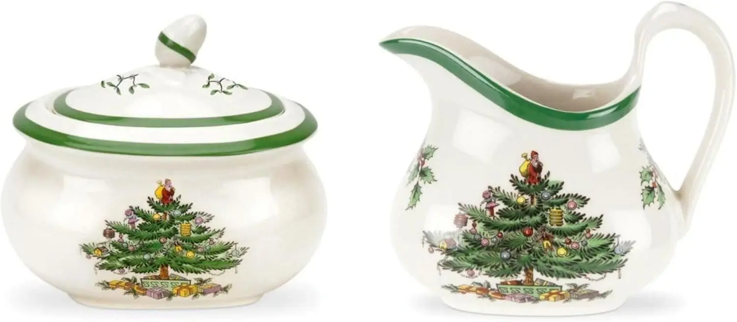 Christmas Tree Sugar & Creamer Set - 16oz Bowl with Lid & 8oz Creamer - Festive Holiday Tea Coffee Serving Dishwasher Safe
Christmas Tree Sugar & Creamer Set - 16oz Bowl with Lid & 8oz Creamer - Festive Holiday Tea Coffee Serving Dishwasher Safe