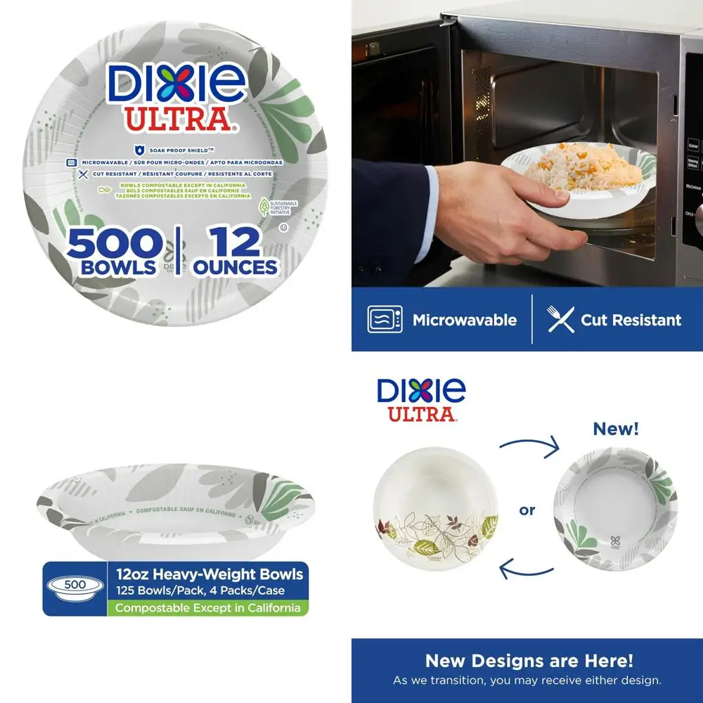 Heavy-Weight Paper Bowls, 12 oz Capacity, 500 Count, 125 Bowls Per Pack, 4 Packs, Disposable, Pathways Design, Ultra-Durable for
Heavy-Weight Paper Bowls, 12 oz Capacity, 500 Count, 125 Bowls Per Pack, 4 Packs, Disposable, Pathways Design, Ultra-Durable for